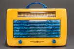 Yellow with Blue Trim General Electric L-571 Catalin Radio - Rare